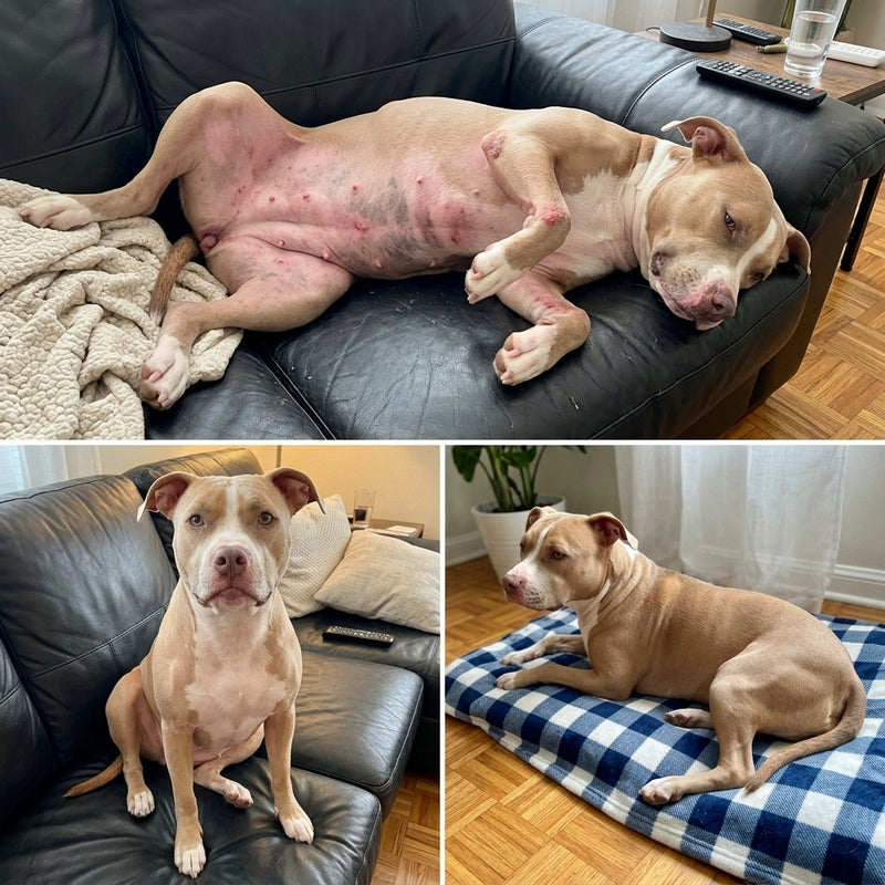 Before and after Pet Organica results